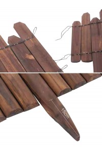 Garden Edging Authentic Asian style timber fence Cedar picket sturdy wood beds