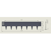 Black Gal Metal Garden Edging - 125mm high - 10 Pieces