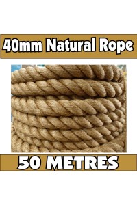 40mm Jute Rope 50m – Natural Landscaping Rope
