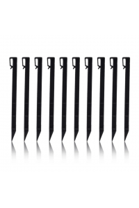 260mm Garden Edging Stakes 20x Pegs – Heavy Duty Edge Pegs with Grip – Black 