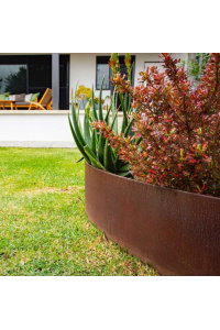 Corten Brown Steel Garden Edging - 100mm high - 1 Piece - PICKUP