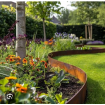 Corten Brown Steel Garden Edging - 150mm high - 10 Pieces