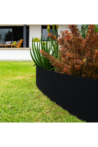 Black Gal Metal Garden Edging - 100mm high - 1 Piece - PICKUP