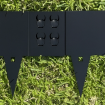 Black Gal Metal Garden Edging - 125mm high - 10 Pieces