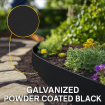 Black Gal Metal Garden Edging - 125mm high - 10 Pieces