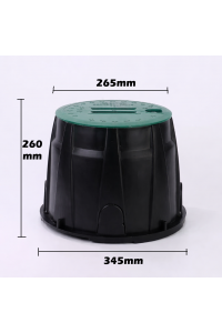 Irrigation Box - Valve Box - 265mm Round - Sprinkler Tap Access