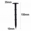 50x Grass Pegs - Lawn Turf Weed Mat - Plastic Pins Stakes Black